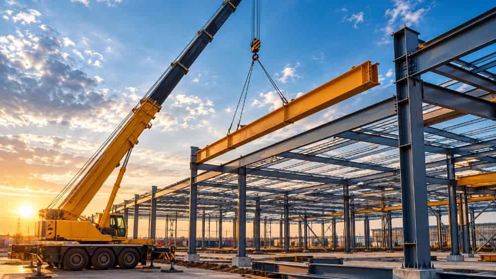 خدمات جرثقیل سنگین برای نصب سوله و استراکچر در اصفهان